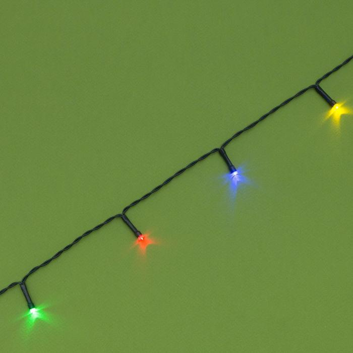 Гирлянда &laquo;Нить&raquo; 20 м, тёмная нить, 200 LED, свечение мульти, 2 режима, солнечная батарея