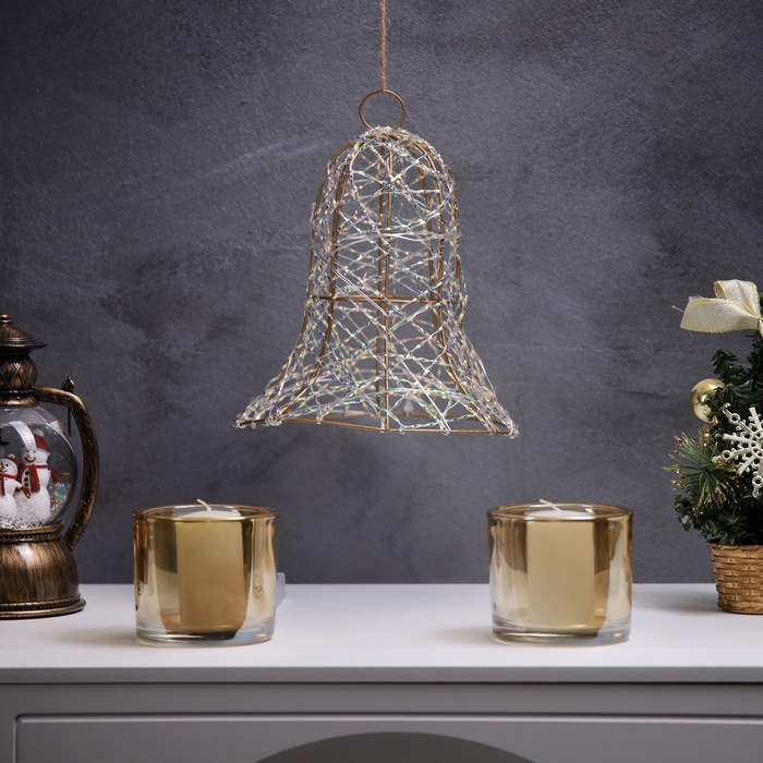 Светодиодная фигура «Колокол» 20х15х15 см, 20 LED, батарейки AAx2 (не в комплекте), свечение теплое белое Светодиодная фигура «Колокол» 20х15х15 см, 20 LED, батарейки AAx2 (не в комплекте), свечение теплое белое