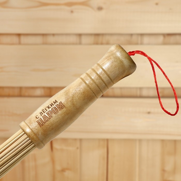 Веник массажный для бани короткий Веник массажный для бани короткий "С легким паром", 36 см