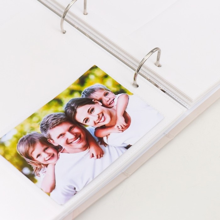 Фотоальбом на 500 фото 10х15 см, пластик. листы , кольца "only married" Свадебная магия