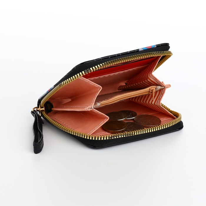 Кошелёк детский на молнии, цвет чёрный Кошелёк детский на молнии, цвет чёрный