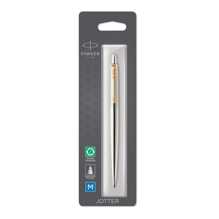 Ручка гелевая Parker Jotter Core K694 Stainless Steel GT, корпус из нержавеющей стали, 0.7 мм, чёрные чернила Ручка гелевая Parker Jotter Core K694 Stainless Steel GT, корпус из нержавеющей стали, 0.7 мм, чёрные чернила