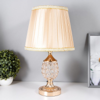 Лампа настольная "Авантюризм" 1x60Вт E27 золото низ подсветка 29х29х43 см RISALUX