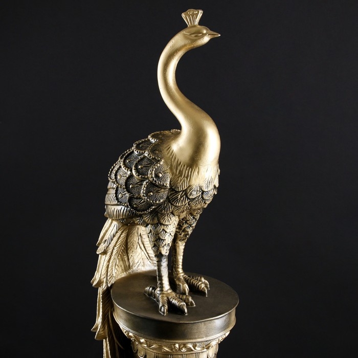 Колонна "Жар-птица" черное золото, 118х31х22см