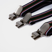 Подтяжки детские, ширина 2.5 см, цвет чёрный/белый/красный/зелёный Подтяжки детские, ширина 2.5 см, цвет чёрный/белый/красный/зелёный