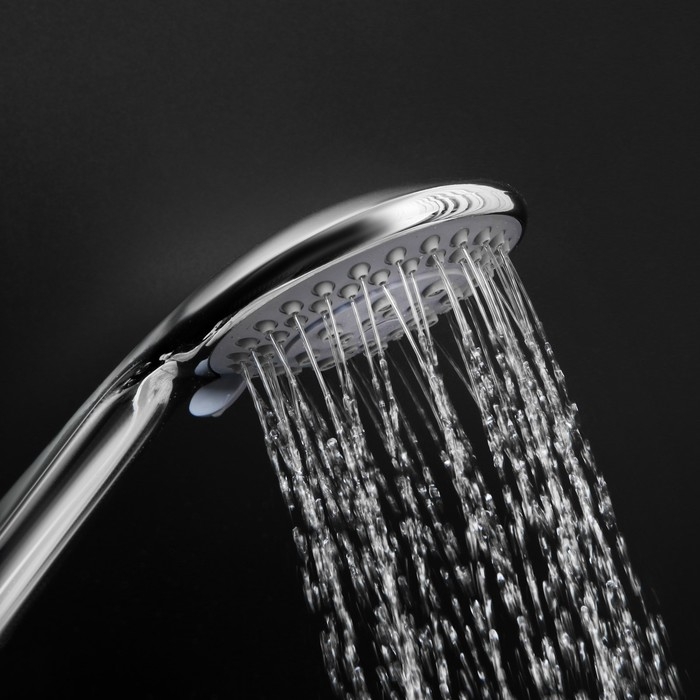 Душевая лейка ZEIN Z0502, 5 режимов, средняя, d=95 мм, пластик, цвет хром