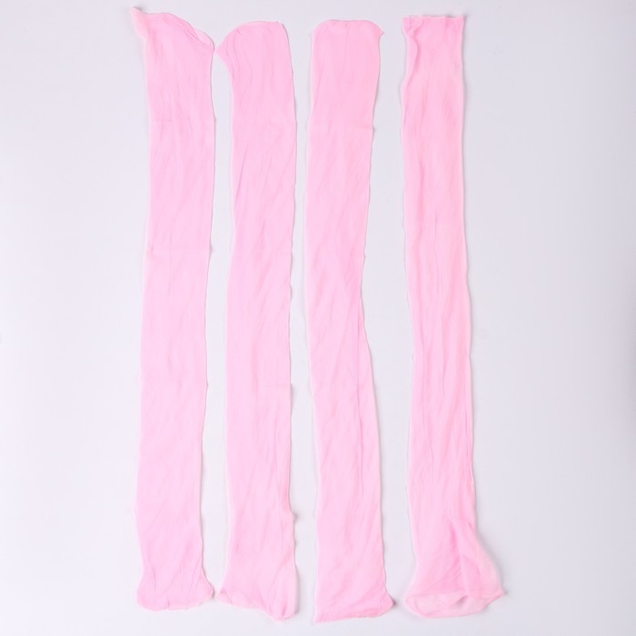 Капрон для кукол и цветов, набор 4 шт., размер 1 шт. &mdash; 45 &times; 6 см, цвет нежно-розовый