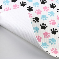 Коврик под миску &laquo;Лапки темные&raquo;, 52х38х0,3см