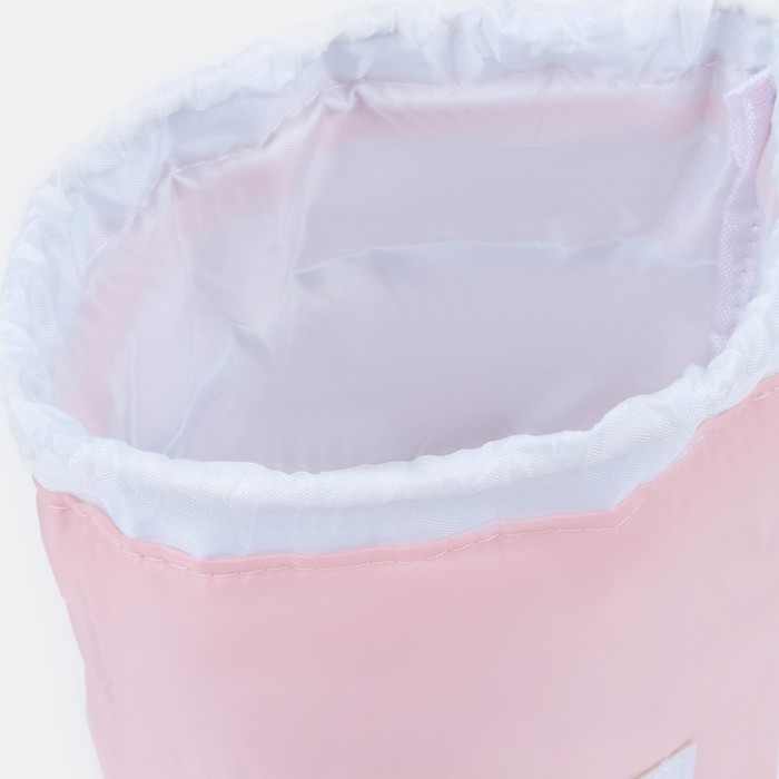 Косметичка на шнурке, с кошельком, цвет розовый