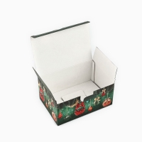 Новый год. Коробка подарочная новогодняя складная &laquo;Новогодние шары&raquo;, 22 х 15 х 10 см, Новый год