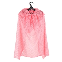 Карнавальный набор принцессы плащ гипюр коралловый,корона,длина 100см Карнавальный набор принцессы плащ гипюр коралловый,корона,длина 100см