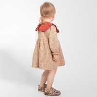 Платье для девочки MINAKU, цвет бежевый, рост 74-80