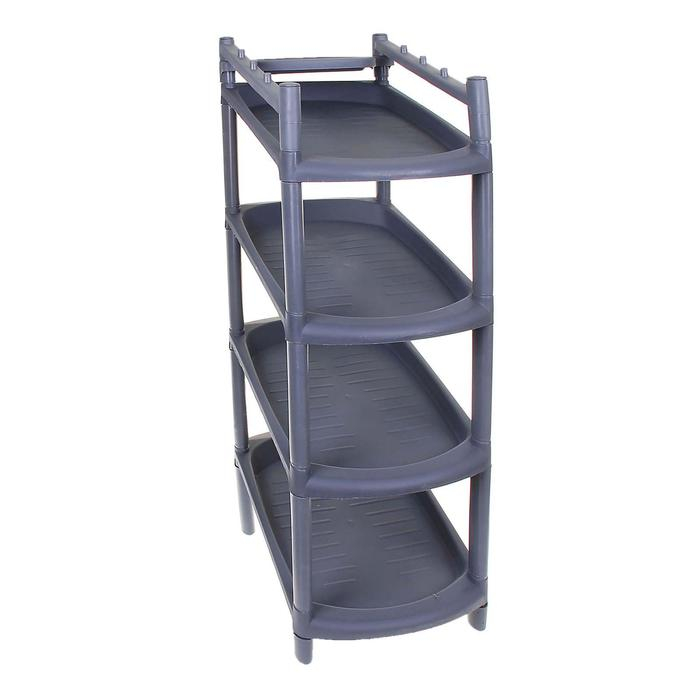 Этажерка для обуви 4-х ярусная &laquo;Узкая&raquo;, 41.5&times;25.5&times;81 см, цвет МИКС