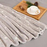 Плед светящийся в темноте Этель &laquo;Звезды&raquo; цв.серый 150*200 см,100% п/э, корал-флис, 220 гр/м2