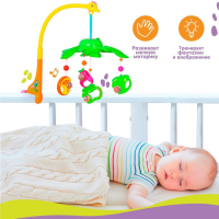 Мобиль музыкальный на кроватку &laquo;Музыкальные листья. Фрукты&raquo;, на батарейках