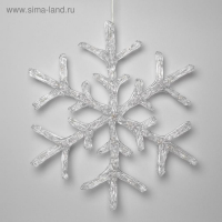 Светодиодная фигура &laquo;Снежинка&raquo; 39 см, акрил, 50 LED, 220 В, свечение белое