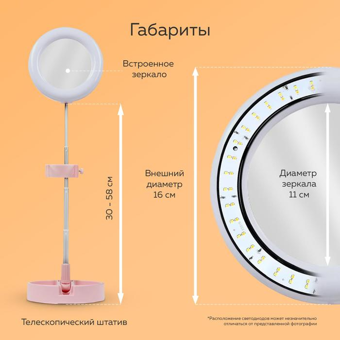 Набор Юного Блогера Windigo KIDS CB-98, лампа на штативе, микрофон, пульт, линзы,СЗУ,розовый Набор Юного Блогера Windigo KIDS CB-98, лампа на штативе, микрофон, пульт, линзы,СЗУ,розовый