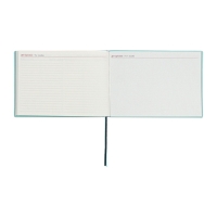 Еженедельник датированный 2025 года, 181х127 мм, 64 листа ESCALADA, мягкая обложка из искусственной кожи, блинтовое тиснение, кремовый блок 70 г/м&sup2;, зелёный