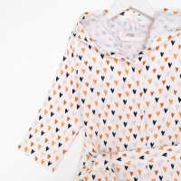 Халат детский муслиновый LoveLife &laquo;Сердечки&raquo; (2 года, рост 92-98 см) 100% хлопок, 235 гр/м2