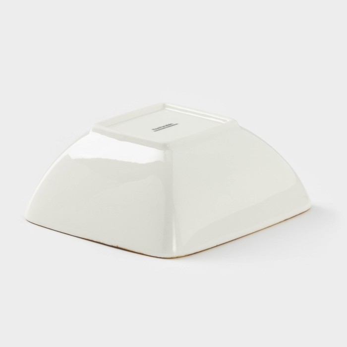 Салатник керамический квадратный &laquo;Сапфир&raquo;, 14&times;5,5 см, цвет оранжевый