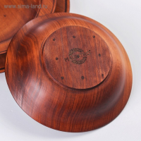 Набор тарелок из натурального кедра Mаgistrо, 3 шт, 27,5&times;3 см, 23,5&times;4 см, 19&times;4,5 см, цвет шоколадный