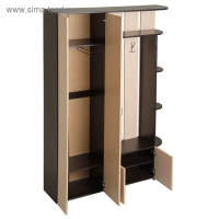 Прихожая Ксения -1 левая, 2150х1500х385, Венге/Дуб молочный