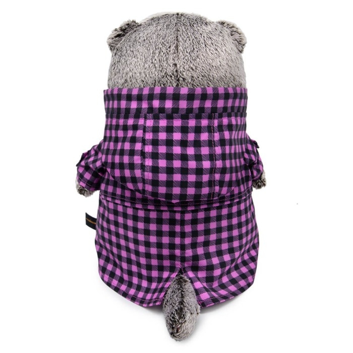 Мягкая игрушка &laquo;Кот Басик&raquo;, в клетчатом плаще, 19 см