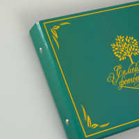 Фотоальбом 25 листов (уголки+кольца) "Семейный фотоархив" 27х19 см