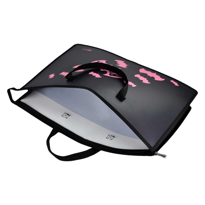 Папка для чертежей и рисунков А3, 450 х 330 х 90 мм, с ручками, пластиковая, молния сверху, Феникс Папка для чертежей и рисунков А3, 450 х 330 х 90 мм, с ручками, пластиковая, молния сверху, Феникс "Летучая мышь"