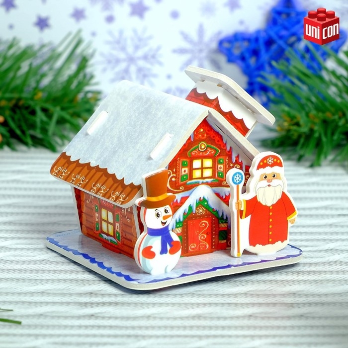 3D Конструктор фигурки «Дом деда мороза» 3D Конструктор фигурки «Дом деда мороза»