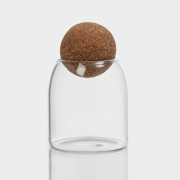 Банки стеклянные для хранения сыпучих продуктов Magistro &laquo;Эко&raquo;, 3 предмета: 450/700/1000 мл, с пробковой крышкой