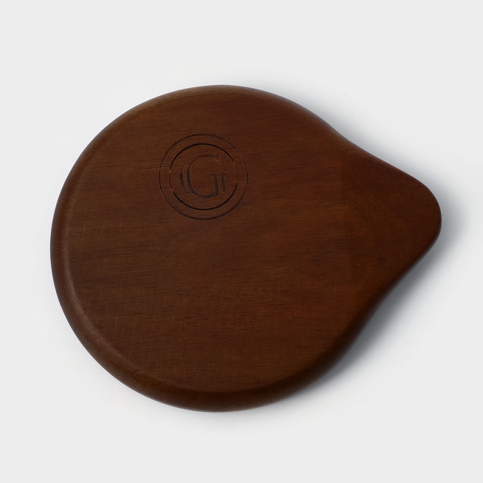 Подставка под ложку, 11,5&times;13,5&times;2,5 см, акация