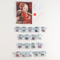 Алмазная мозаика на новый год с частичным заполнением на холсте &laquo;Змея и девушка аниме&raquo;, 15 х 21 см, новогодний набор для творчества, символ года 2025