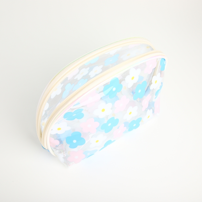 Набор косметичек 2 в 1 на молнии, цвет бежевый