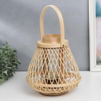 Подсвечник дерево на 1 свечу "Плетение" 25х25х25 см Подсвечник дерево на 1 свечу "Плетение" 25х25х25 см