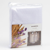 Штора на шторной ленте, размер 250х165 см, цвет белый, 100% полиэстер Штора на шторной ленте, размер 250х165 см, цвет белый, 100% полиэстер