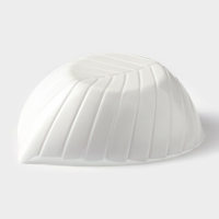 Салатник Avvir &laquo;Лист&raquo;, 1,5 л, 28&times;22&times;8,5 см, стеклокерамика, цвет белый