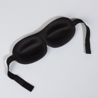 Маска для сна 3D, на липучке, 22,5 × 9 см, цвет чёрный Маска для сна 3D, на липучке, 22,5 × 9 см, цвет чёрный