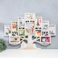 Фоторамка пластик на 12 фото 10х10, 10х15, 15х20 см "Семейное дерево"бел с золотом 58х82см Фоторамка пластик на 12 фото 10х10, 10х15, 15х20 см "Семейное дерево"бел с золотом 58х82см