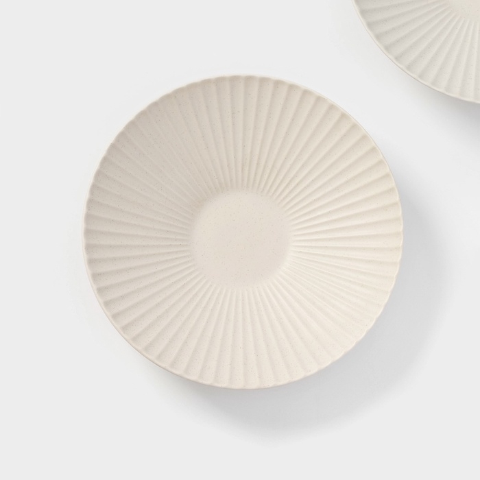 Тарелки Magistro Jarwah Lausanne, 600 мл, 21,5×5 см, глубокие, набор 2 шт, фарфор, серые Тарелки Magistro Jarwah Lausanne, 600 мл, 21,5×5 см, глубокие, набор 2 шт, фарфор, серые