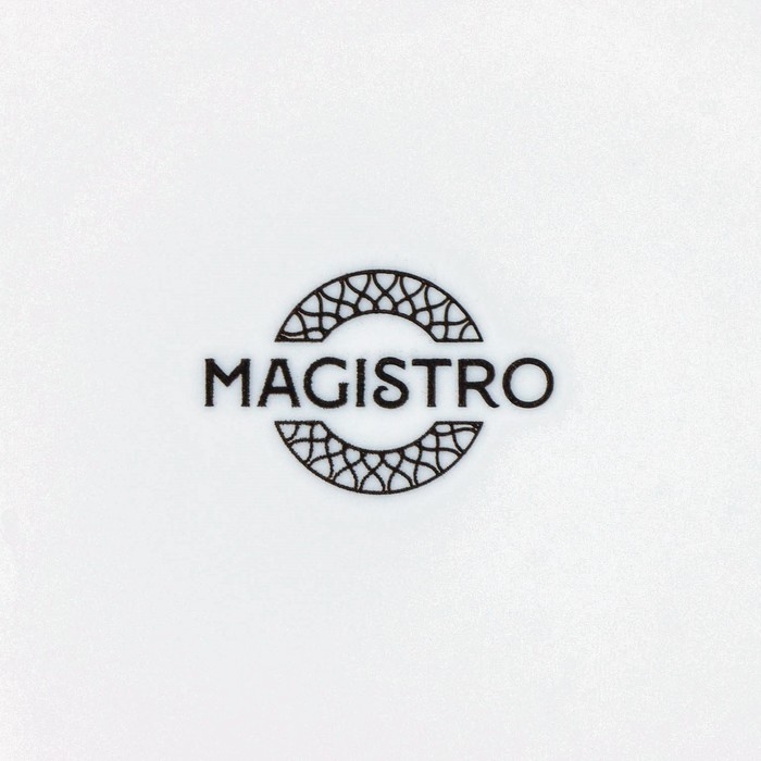 Кофейная пара фарфоровая Magistro Rodos, 2 предмета: чашка 100 мл, блюдце d=15 см, цвет белый