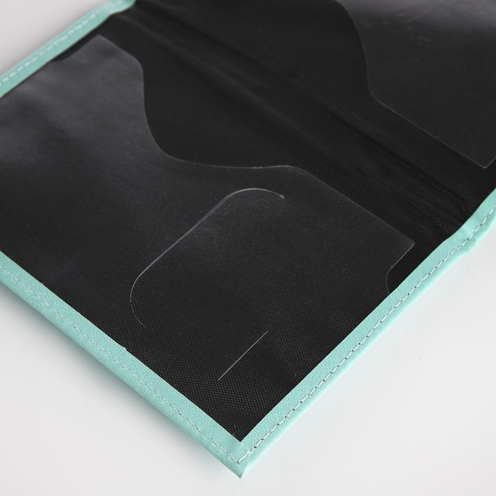 Обложка для паспорта, цвет бирюзовый Обложка для паспорта, цвет бирюзовый