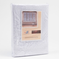 Тюль на кухню со шторной лентой, 155х220 см, цвет белый, 100% полиэстер Тюль на кухню со шторной лентой, 155х220 см, цвет белый, 100% полиэстер