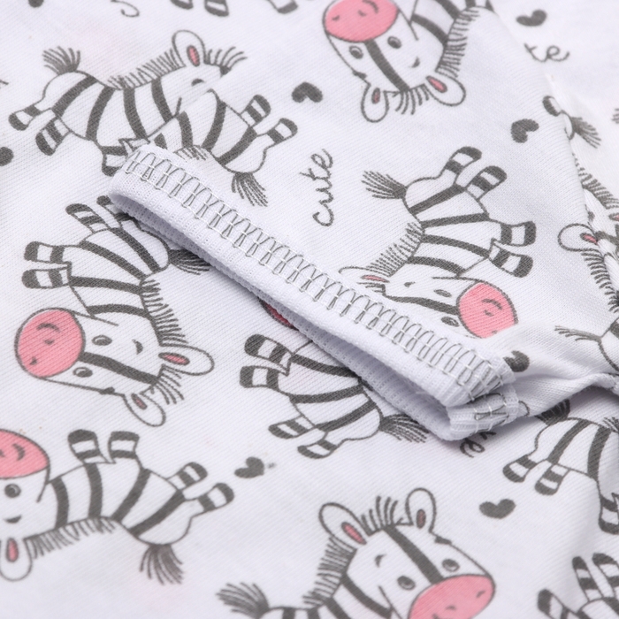 Боди детское с коротким рукавом, цвет розовый/зебры, рост 80