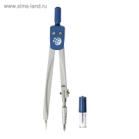 Циркуль металлический + грифели GLOBUS &laquo;Школа&raquo;, 2 предмета (циркуль литой, окрашенный, пенал с запасным грифелем), в футляре