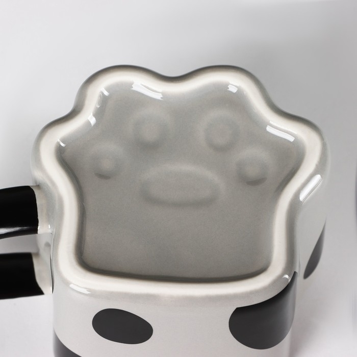 Кружка керамическая &laquo;Лапа тигра&raquo;, 350 мл, цвет серый