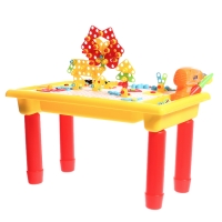 Конструктор винтовой «Обучающая мозаика», 4 в 1, стол+стул, с электрическим шуруповёртом Конструктор винтовой «Обучающая мозаика», 4 в 1, стол+стул, с электрическим шуруповёртом