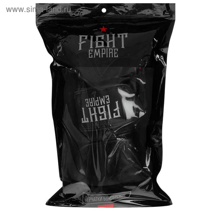 Перчатки боксёрские детские FIGHT EMPIRE, 4 унции, цвет чёрный