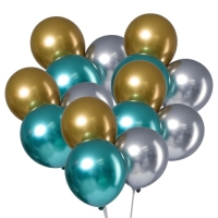 Шар латексный 12" &laquo;Хром&raquo;, металл, набор 5 шт., цвета МИКС
