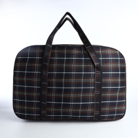 Сумка дорожная на молнии, наружный карман, длинный ремень, цвет коричневый/чёрный Сумка дорожная на молнии, наружный карман, длинный ремень, цвет коричневый/чёрный